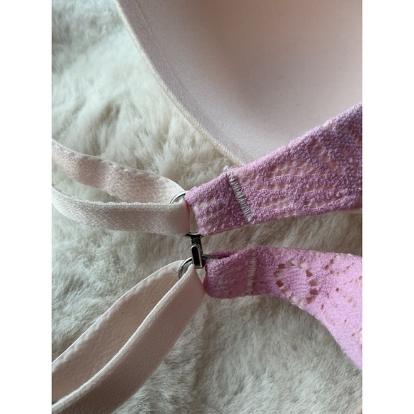 Aerie Women Bra 34C Pink Full Coverage Underwire Lightly Lined Demi‎ - Picture 4 of 10